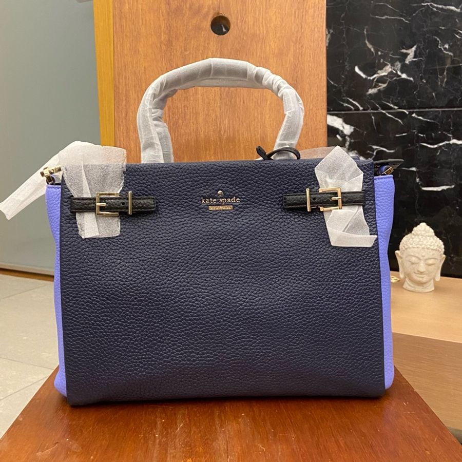 Kate Spade 荔枝皮撞色手提/肩背包-0
