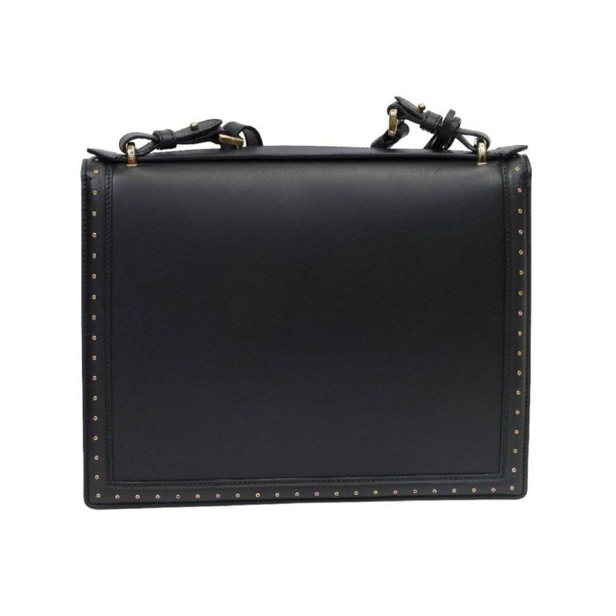 Salvatore Ferragamo 黑色馬蹄釦小牛皮手提肩揹包-1