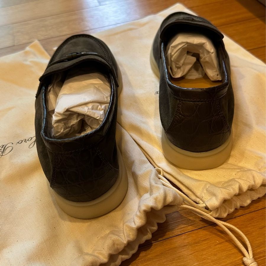 loropiana 樂福鞋 拼鱷魚皮 金扣 女鞋-4