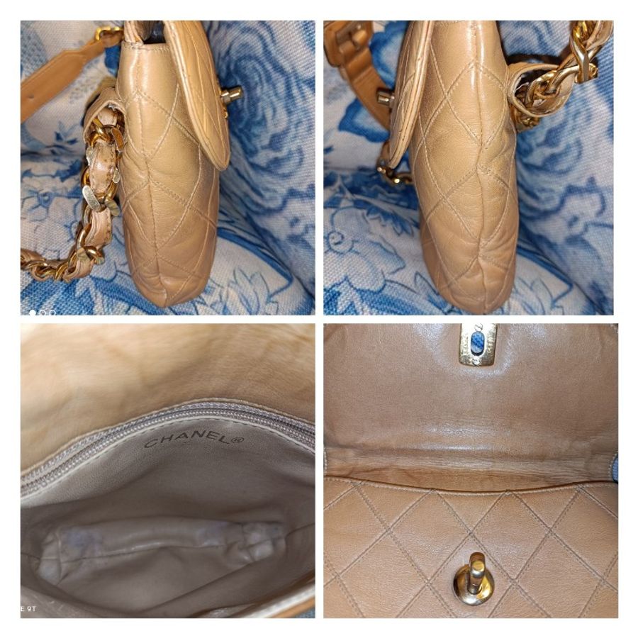 Chanel vintage小羊皮肩揹/斜揹/腰包-3