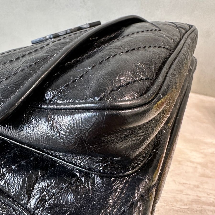 YSL niki medium 中號 黑銀鏈-5