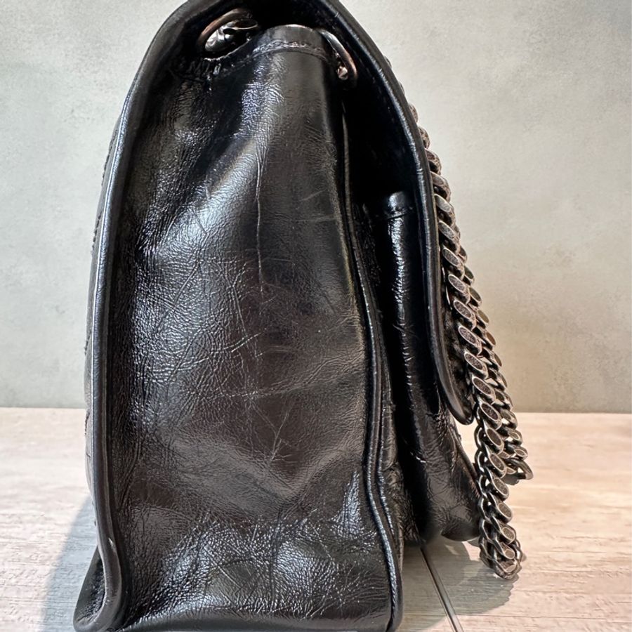 YSL niki medium 中號 黑銀鏈-10