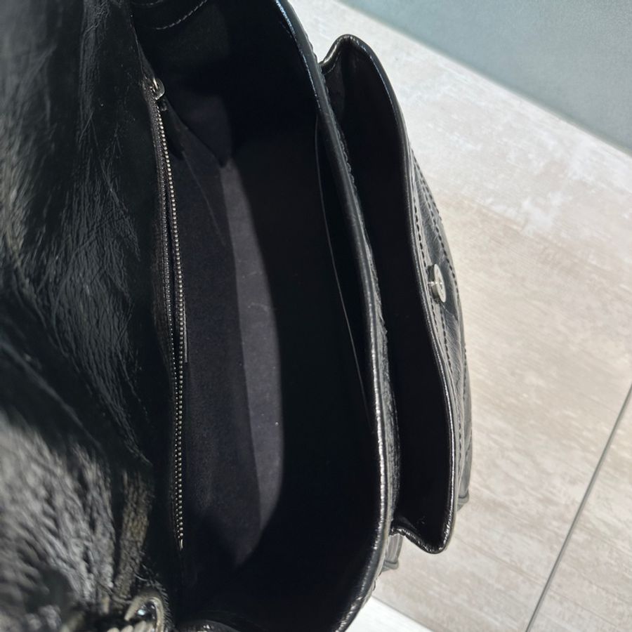 YSL niki medium 中號 黑銀鏈-13