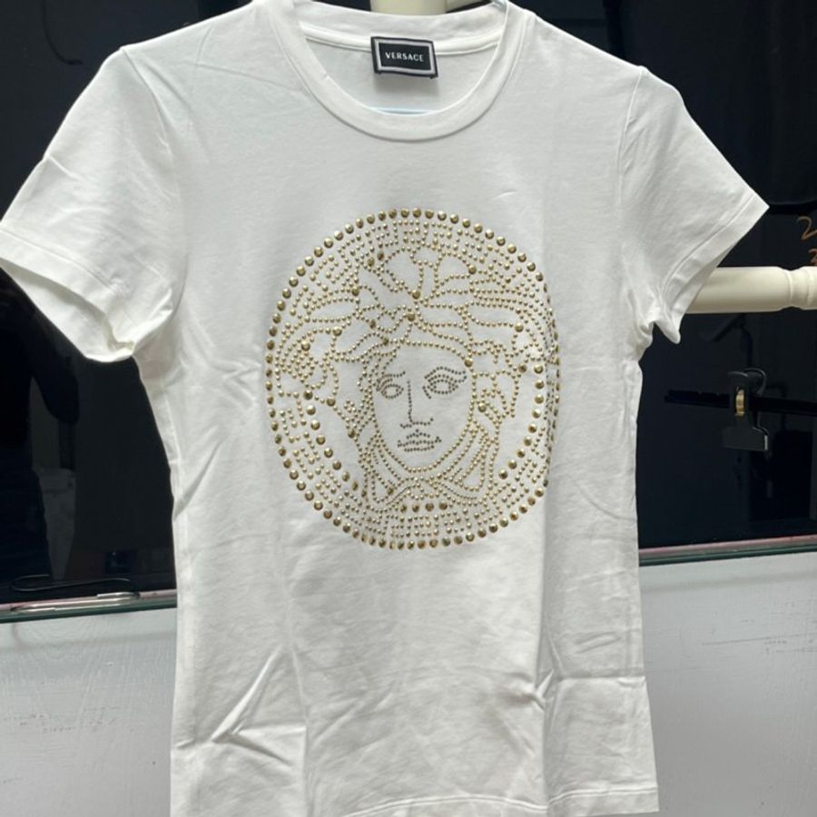 VERSACE 白色女王頭 上衣-3