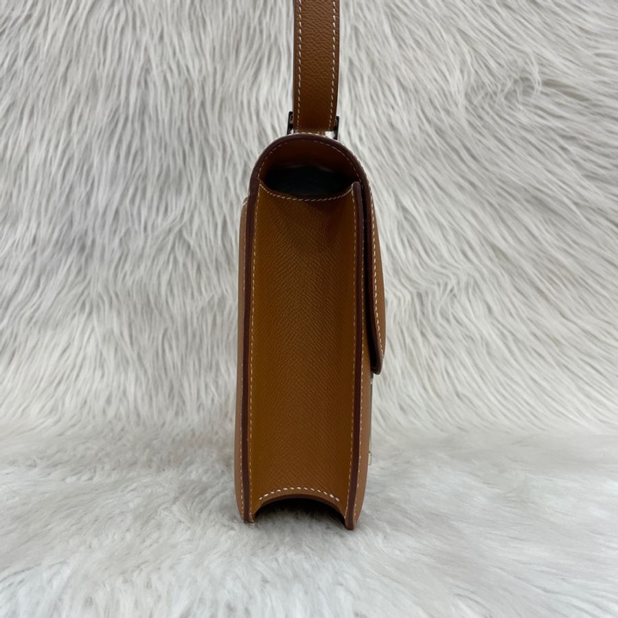 Hermes 37金棕Epsom皮銀釦康康Constance 1-24 U刻-1