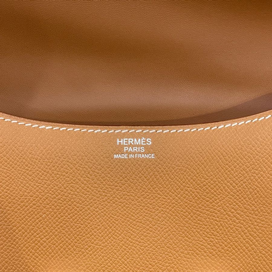 Hermes 37金棕Epsom皮銀釦康康Constance 1-24 U刻-17