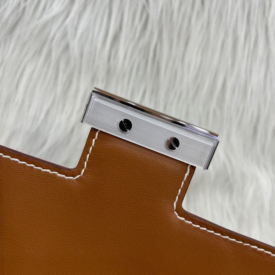 Hermes 37金棕Epsom皮銀釦康康Constance 1-24 U刻-28