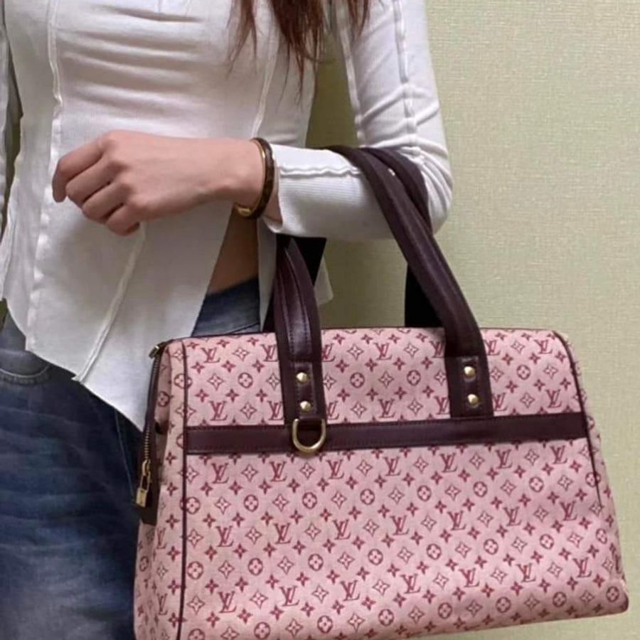 Lv m92314粉紅丹寧醫生包-11