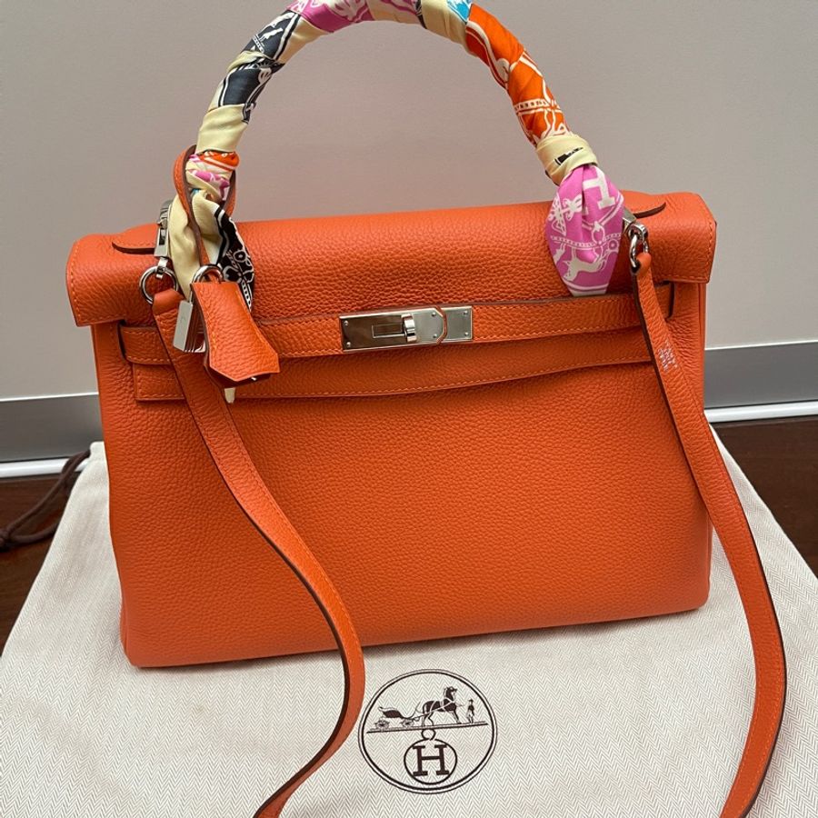 Hermes 橘Grace kelly當年就是拿著的32cm的Kelly Bag-8