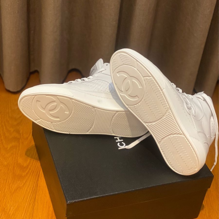 38.5 Chanel 香奈兒中筒鞋白鞋-8