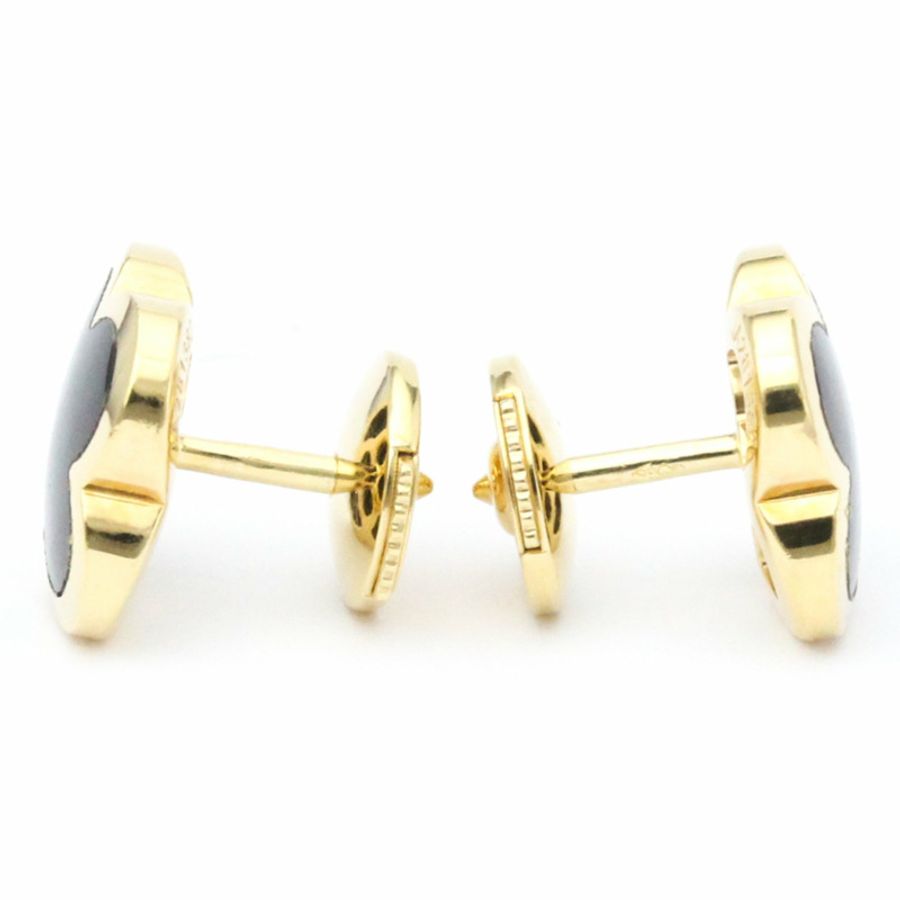 【日本直送】Van Cleef & Arpels Pure Alhambra 耳環 瑪瑙金 (18K) 耳環 黑色、金色-5