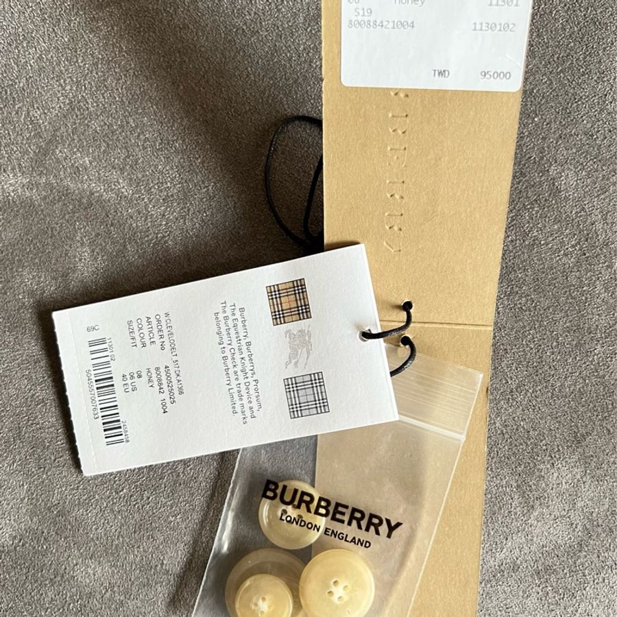 女神氣場Burberry蜜金色長版風衣-2