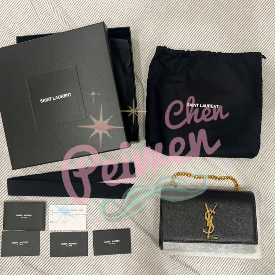 YSL KATE小號 黑金 (比專櫃現省3萬元)重點包況超好-0