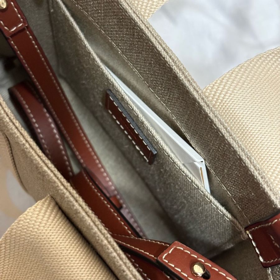 Chloe woody tote bag 小號帆布包 咖焦糖咖色-4