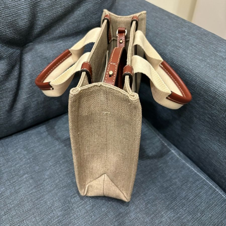 Chloe woody tote bag 小號帆布包 咖焦糖咖色-6