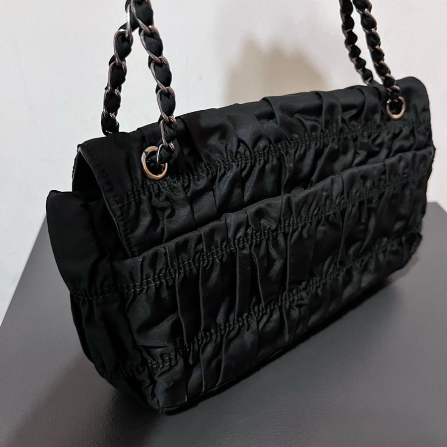 Prada 銀鍊 肩背 側斜背包-3