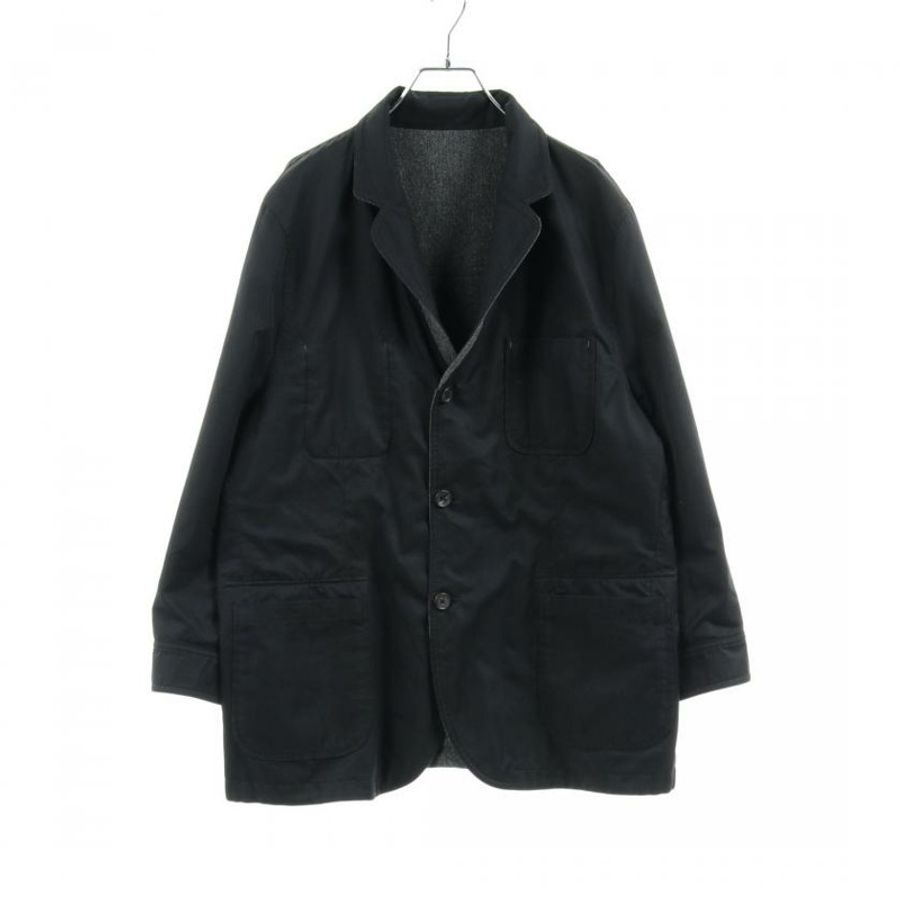 【日本直送】 Pre-owned dunhill tailored jacket wool cashmere Dark gray black 3B reversible-2