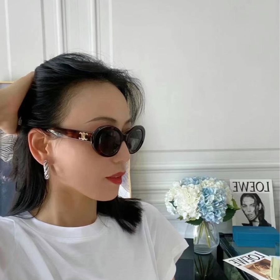 Celine  Lisa 同款 玳瑁色凱旋門logo 太陽眼鏡-1