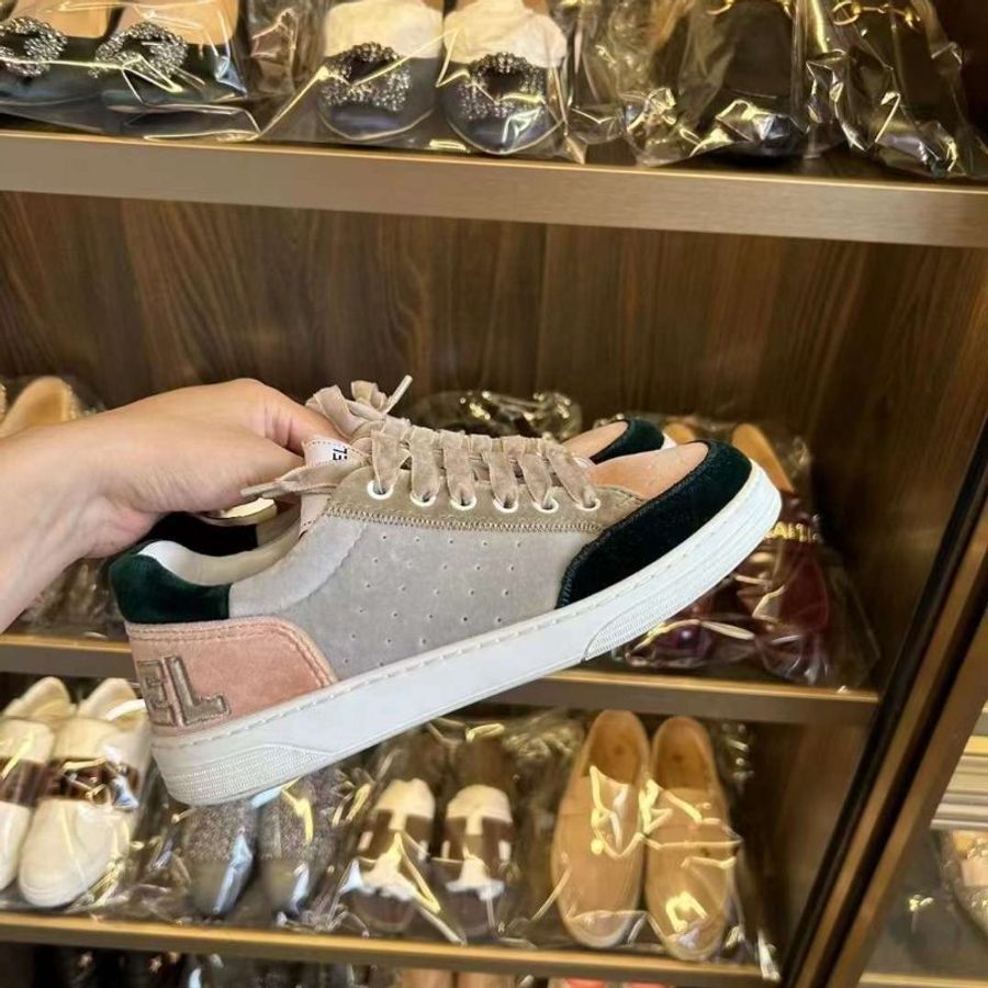 Chanel 絲絨超美撞色款 板鞋 size 37-1