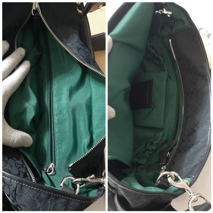 國外購回全新正品COACH蔻馳 黑色手提/肩背/斜背/拖特包/媽媽包F77156-4