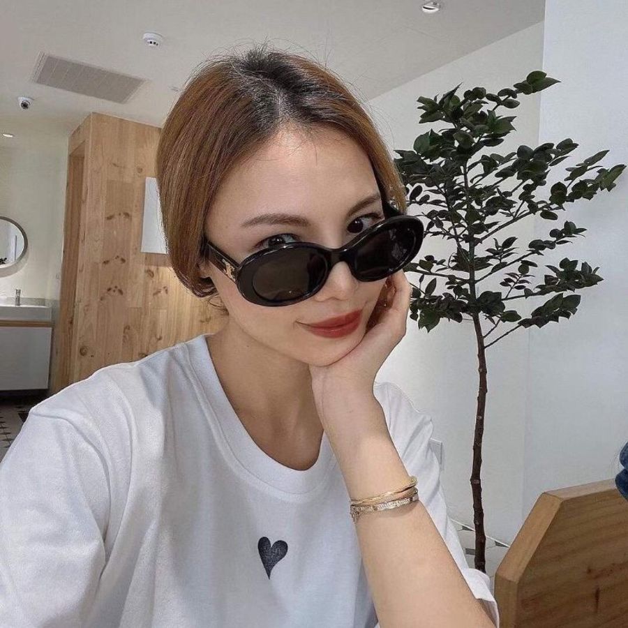 Celine 凱旋門 LOGO 黑金 太陽眼鏡-1