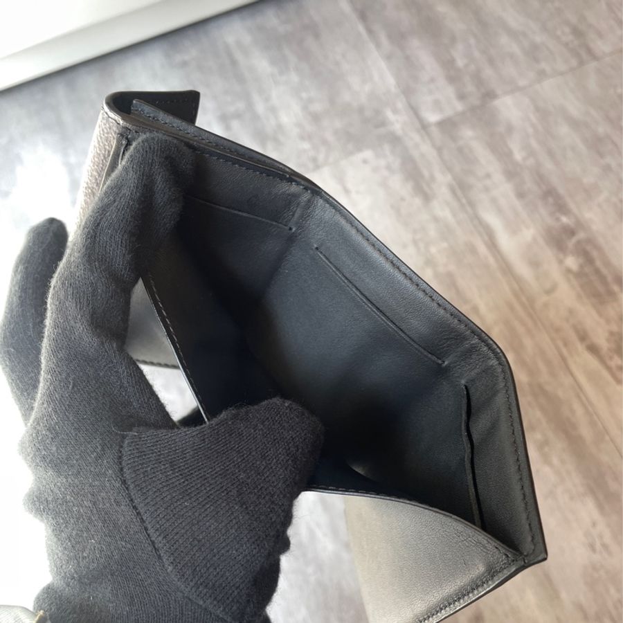 Louis Vuitton 黑monogram 三折短夾-5