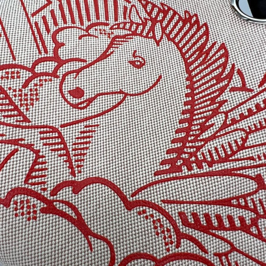 【Hermes】Herbag Zip 31 限定飛馬米色帆布x棕色牛皮手提肩背包-5
