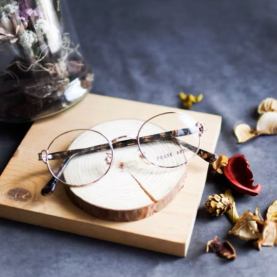京都流沙金搖滾日札 鼻墊雕紋設計 琥珀鏡腳眼鏡框 Japan glasses-0