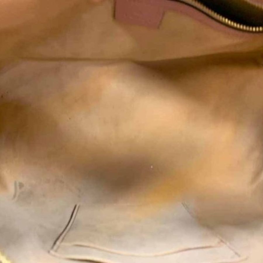 Gucci 甜美粉色皮革GG logo壓紋波士頓包-5