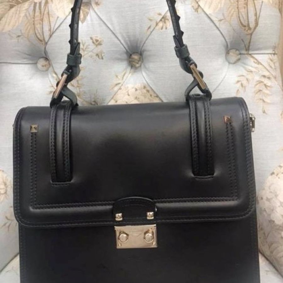Valentino 好有氣質的黑色二用美包-0