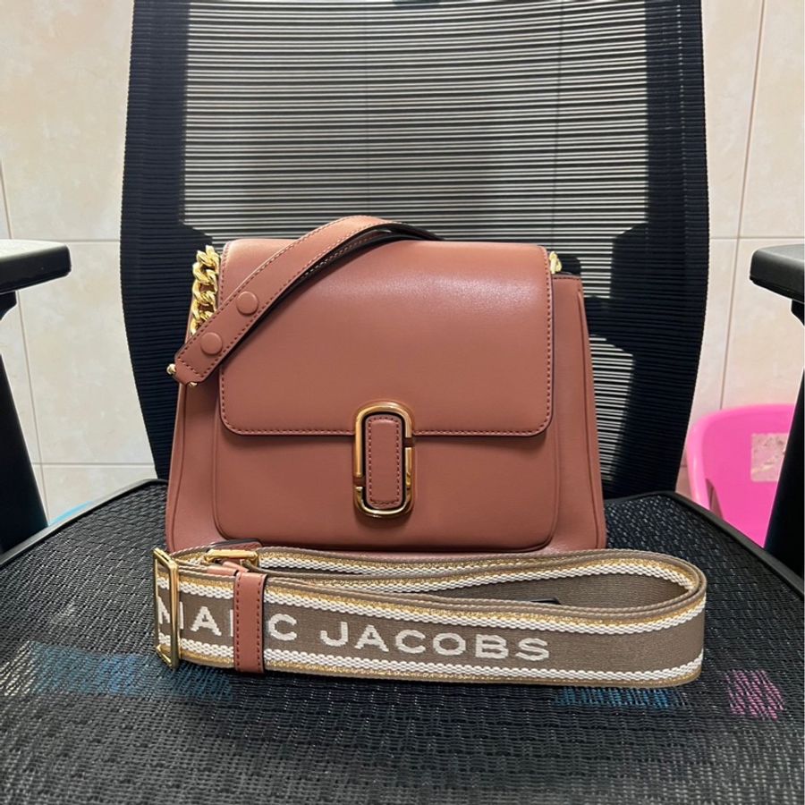 THE J MARC CHAIN SATCHEL 咖啡色-0