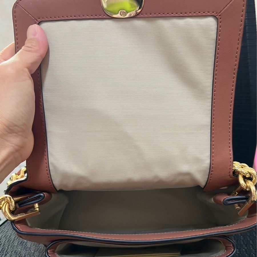 THE J MARC CHAIN SATCHEL 咖啡色-5