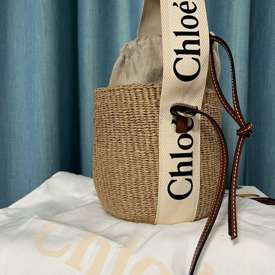 Chloe woody 草編水桶包-0