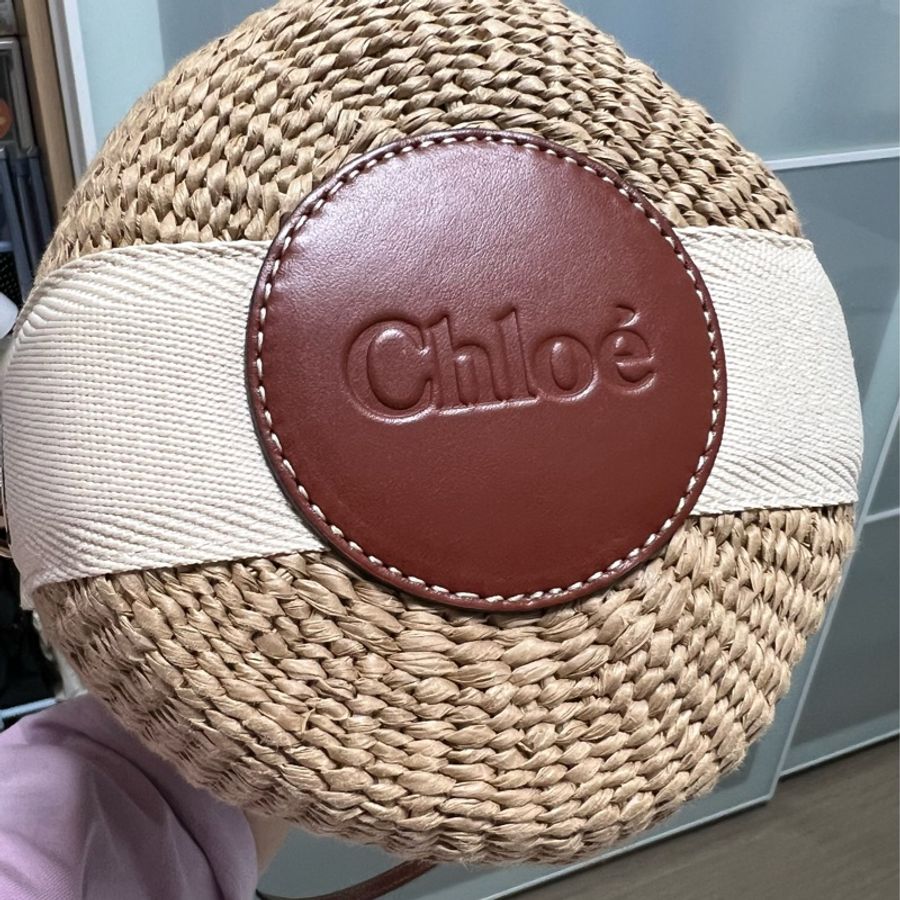 Chloe woody 草編水桶包-5