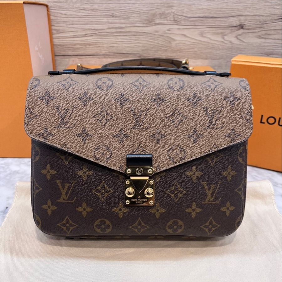 LV 拼色 M44876 郵差包 Pochette Metis-0