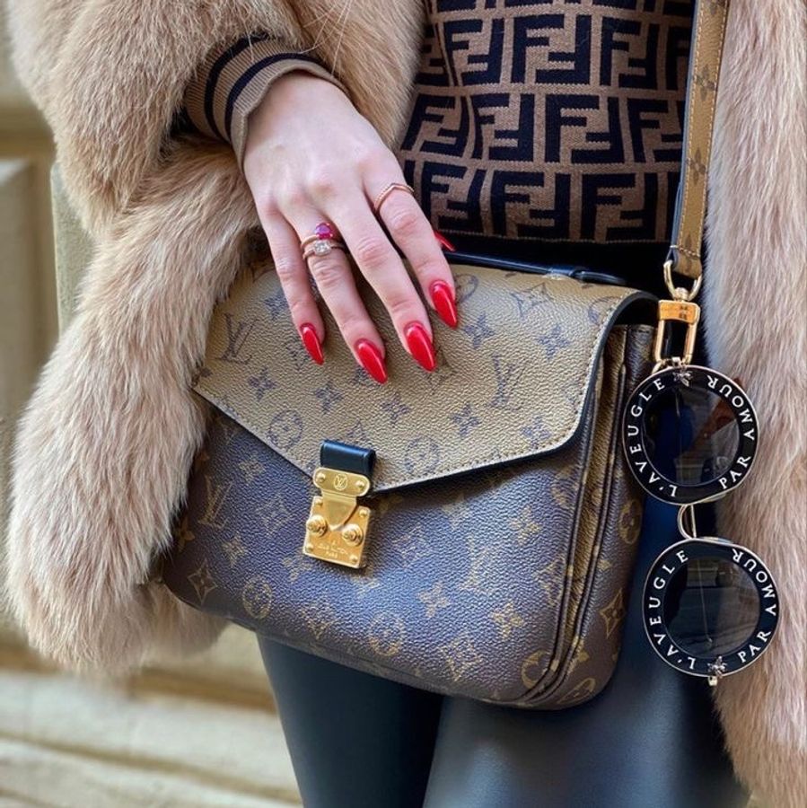LV 拼色 M44876 郵差包 Pochette Metis-4