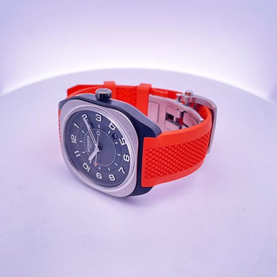 HERME'S H08系列DLC/鈦金屬機械腕錶 39MM SP1.741a-1