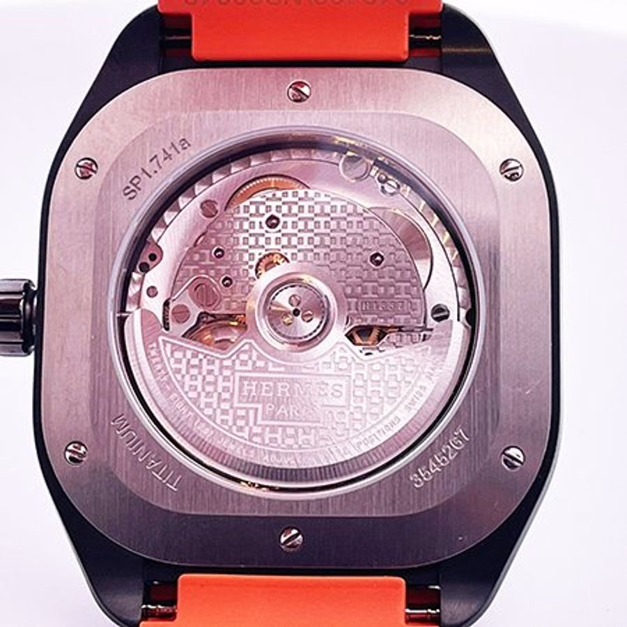 HERME'S H08系列DLC/鈦金屬機械腕錶 39MM SP1.741a-3