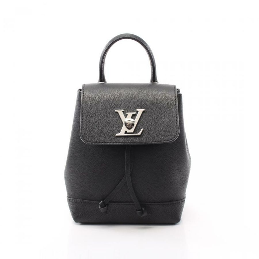 【日本直送】 LOUIS VUITTON lockme 肩膀包 迷你 黑色 迷你肩背包 真皮 黑色-0