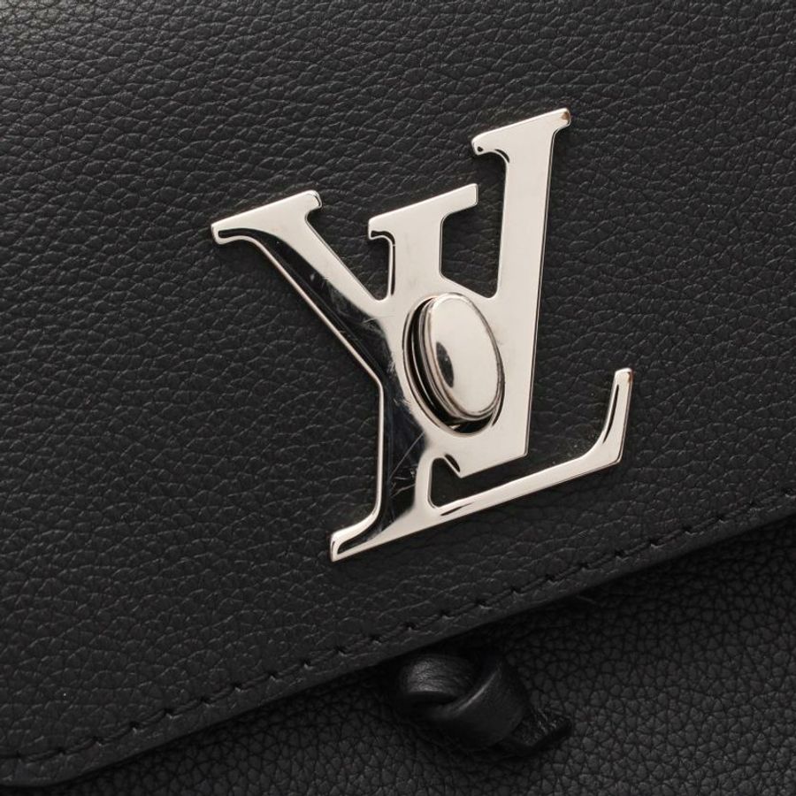 【日本直送】 LOUIS VUITTON lockme 肩膀包 迷你 黑色 迷你肩背包 真皮 黑色-7