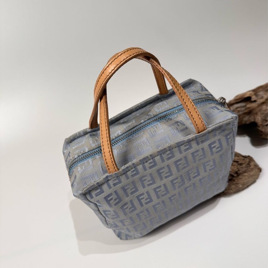 Fendi vintage 日本二手 中古復古古董 經典老花 豆腐包 便當包 小方包 手提包-1