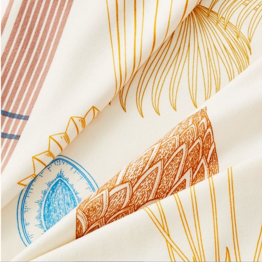 全新折價 Hermes 愛馬仕 棕櫚樹 Palmarum Fortunei blanket羊毛毯 大象灰/蔚藍-2