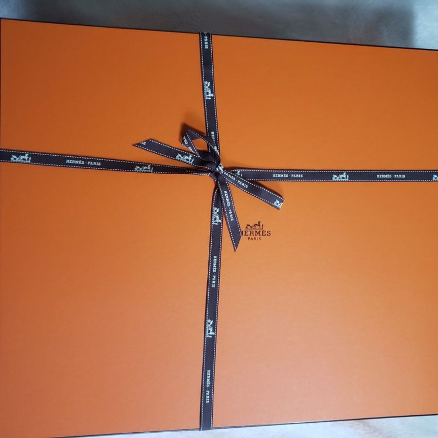 全新折價 Hermes 愛馬仕 棕櫚樹 Palmarum Fortunei blanket羊毛毯 大象灰/蔚藍-9
