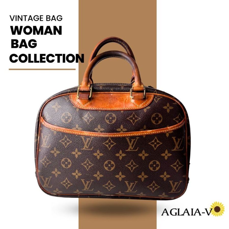 LOUIS VUITTON 正品 絕版品小珍妮包M42228老花款二手手提包-0