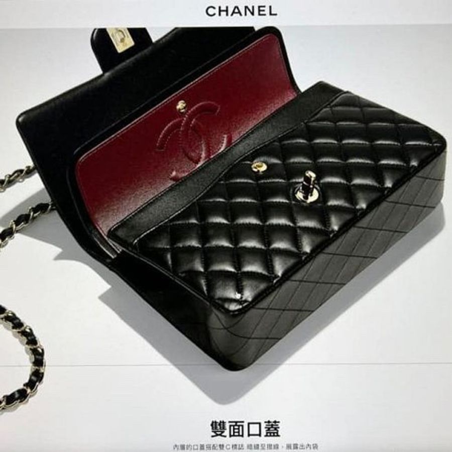 Chanel 30cm經典雙面口蓋包(也就是經典CoCo)-14