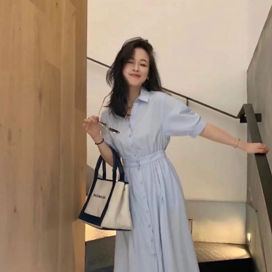 🎁夏季折扣倒數🎁Balenciaga 339933 Navy S 小款Cabas 帆布牛皮托特包 米白/黑-17
