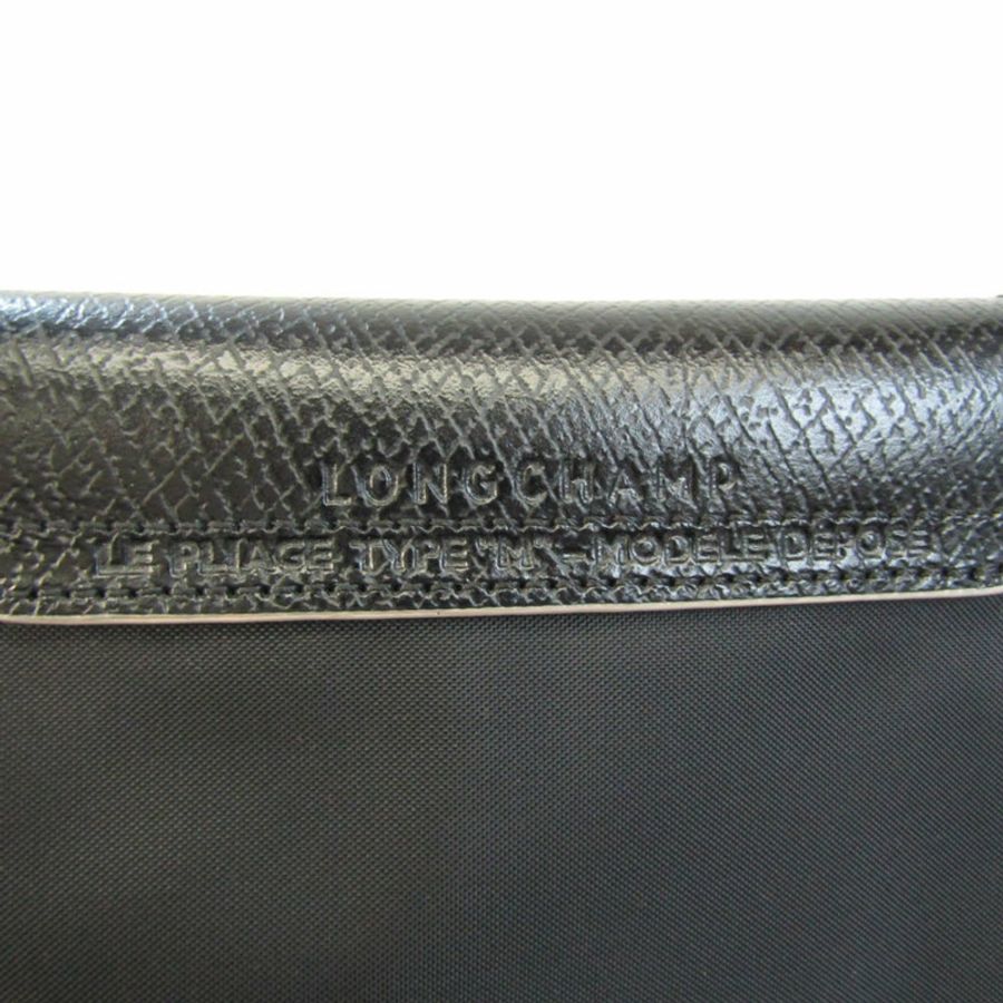 【日本直送】Longchamp Pliage Club Hand M L1623619001 女用尼龍、皮革手提包黑色-7