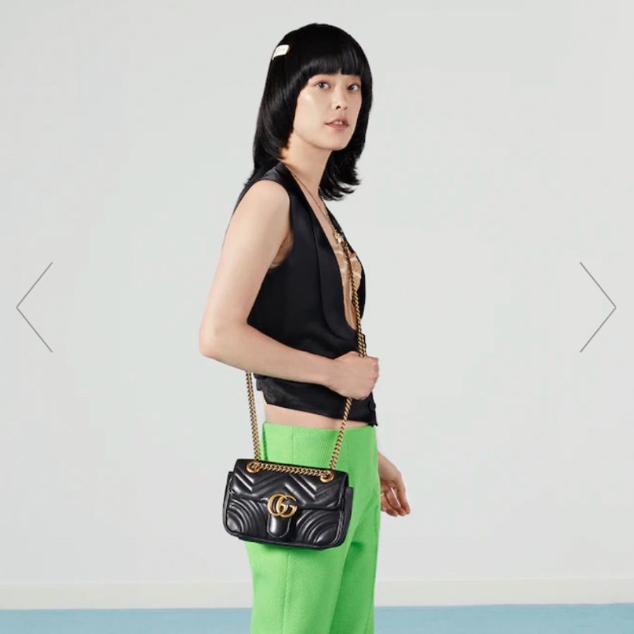 GUCCI GG MARMONT絎縫迷你袋-9