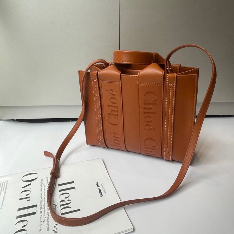 Chloe 焦糖色兩用tote包-0