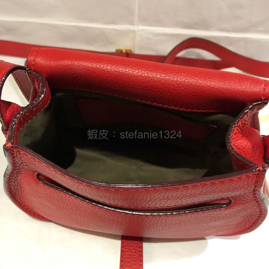正chloe marcie鈴谷包小mini紅色斜背包側背包可放短夾(faye黑drew全新TESS後背包penelope大woody二手sense長夾Tess-4